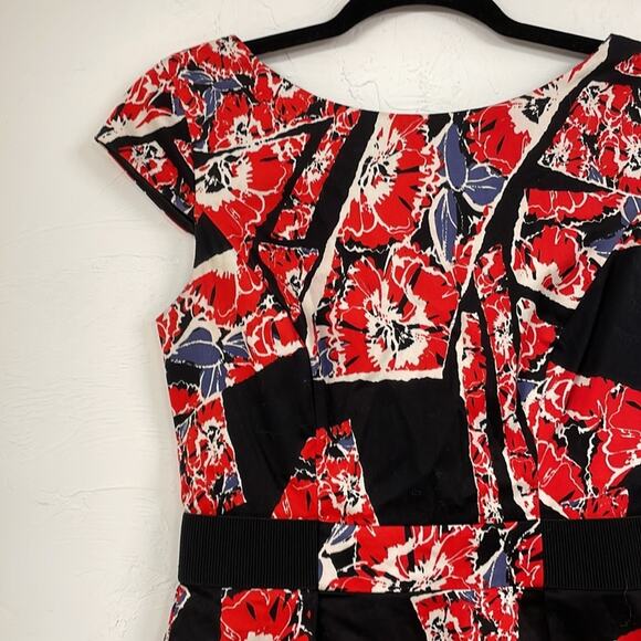 French Connection Floral Printed Sheath Dress 4 - Picture 10 of 11